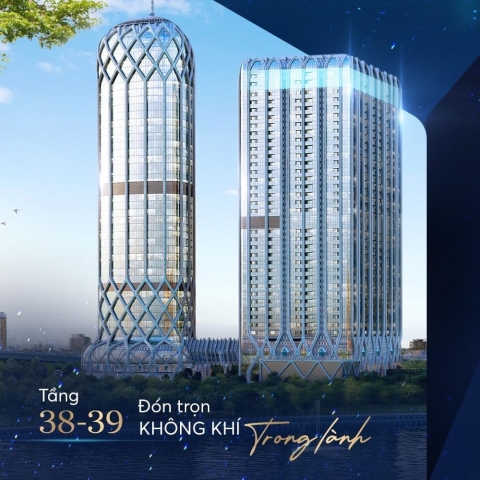 Căn hộ 3 tầng siêu Vip Sky Villa tại Chung cư cao cấp nhất Hải Phòng Diamond Crown hai phong