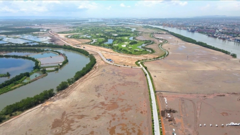 Vinwonders vũ yên đã hoàn thiện san lấp triển khai thi công các hạng mục